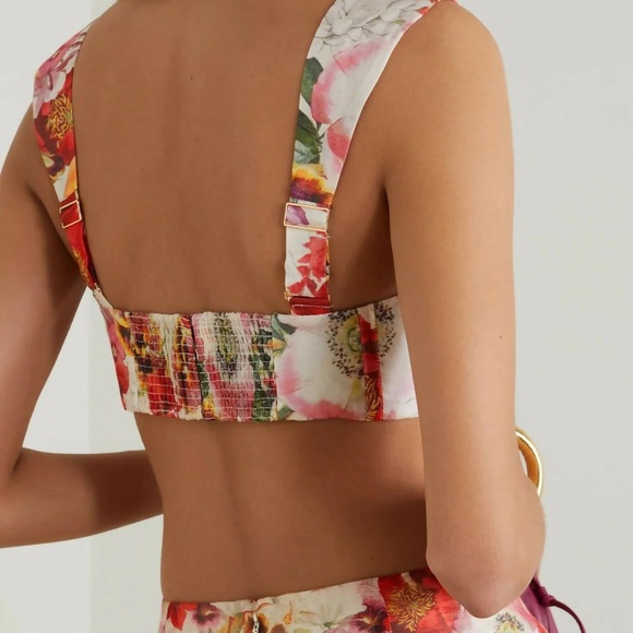 Zimmermann Wonderland Bralette Tiered Maxi Skirt Set - size 0 / Small - Picture 3 of 9